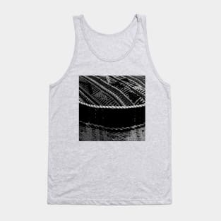 black & white abstract rug pattern, abstract art, antique rug pattern, minimal art, modern art, carpet pattern, For custom orders please DM me. Tank Top